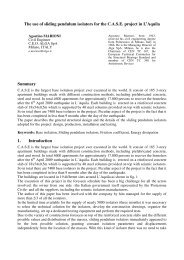 The use of sliding pendulum isolators for the C.A.S.E. ... - Alga S.p.A.