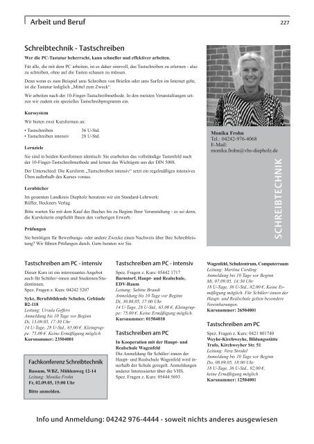 Programm Sept. 05 - Jan. 06 - VHS Diepholz