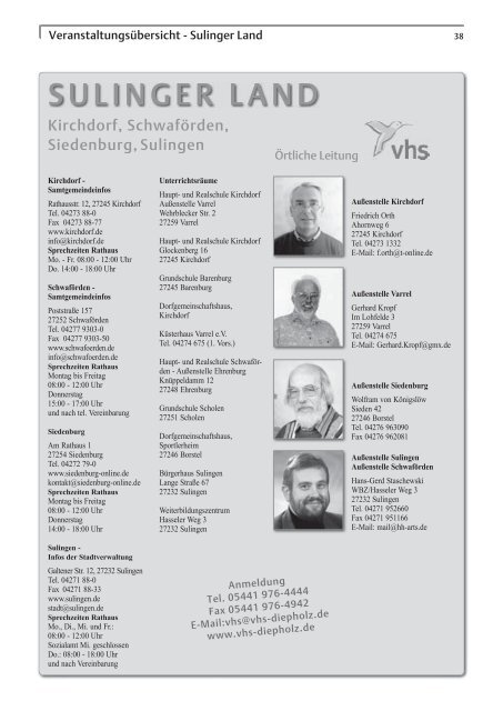 Programm Sept. 05 - Jan. 06 - VHS Diepholz