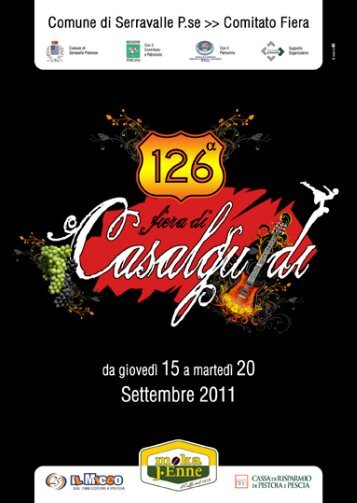 Programma delle Fiera 2011 - Comune di Serravalle Pistoiese
