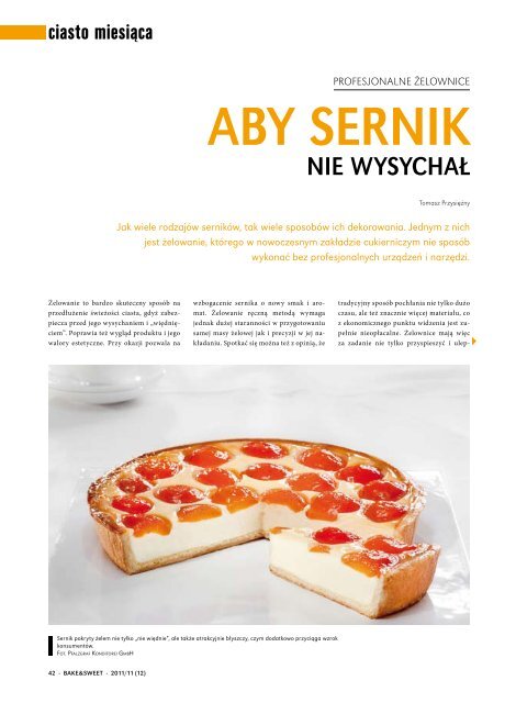 w numerze: ciasto miesiÄca â sernik - Bake & Sweet