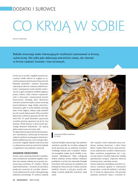 w numerze: ciasto miesiÄca â sernik - Bake & Sweet