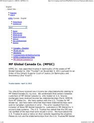 MF Global Canada Co. (MFGC) | KPMG | CA - InvestisseurAutonome