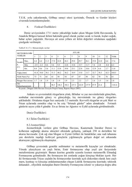 ankara il çevre durum raporu - çevresel etki değerlendirme ...