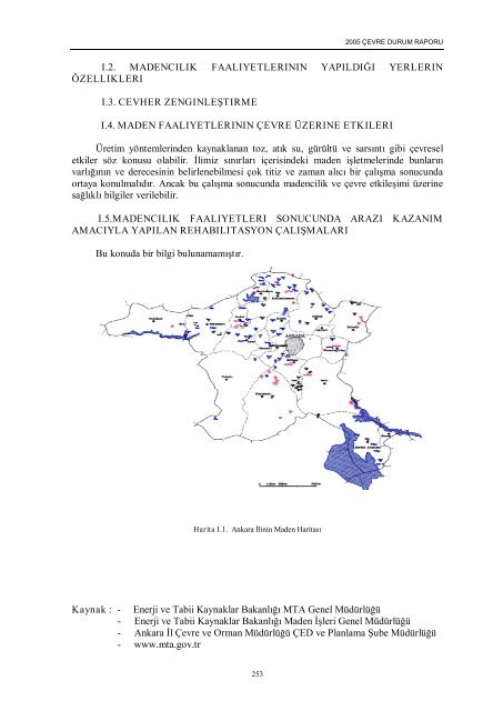 ankara il çevre durum raporu - çevresel etki değerlendirme ...