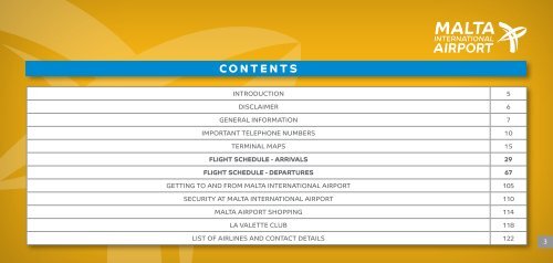 Flight Timetable - Winter Schedule - Malta International Airport