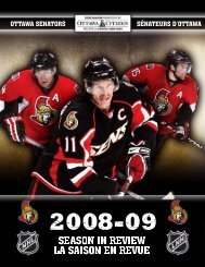 2008-09 Season in Review - Ottawa Senators - NHL.com