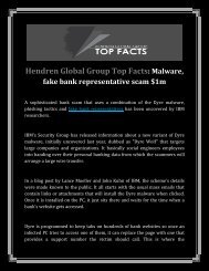 Hendren Global Group Top Facts: Malware, fake bank representative scam $1m