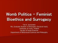 Womb Politics â Feminist Bioethics and Surrogacy