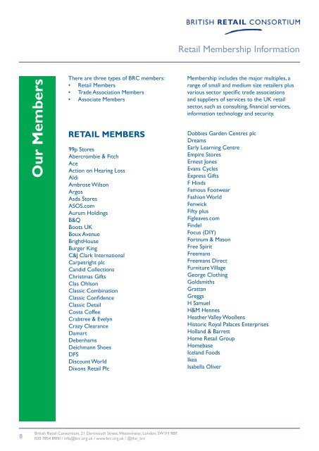 Our Members - British Retail Consortium