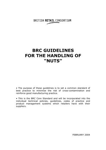 BRC guidelines FOR THE HANDLING OF "NUTS" - British Retail ...