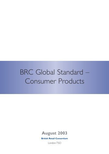 BRC Global Standard - British Retail Consortium