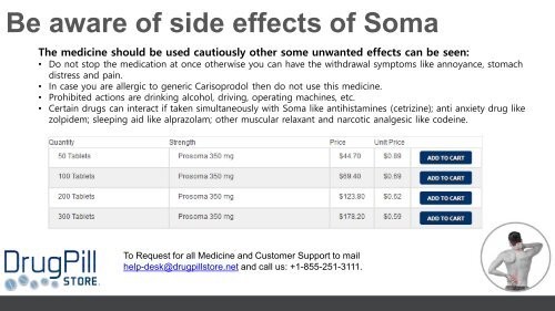 Of side soma effects