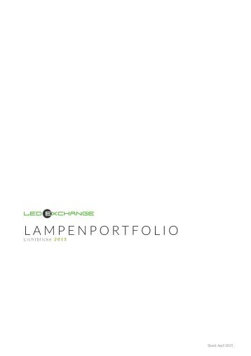 LEDeXCHANGE Lampenportfolio 2015