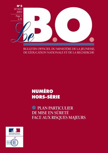 BO nÂ°3 du 30 mai 2002 - AcadÃ©mie de Grenoble