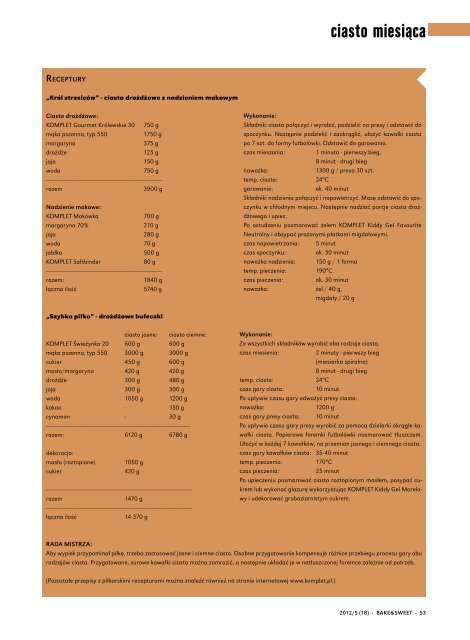 w numerze: ciasto miesiÄca â ciasto droÅ¼dÅ¼owe - Bake & Sweet