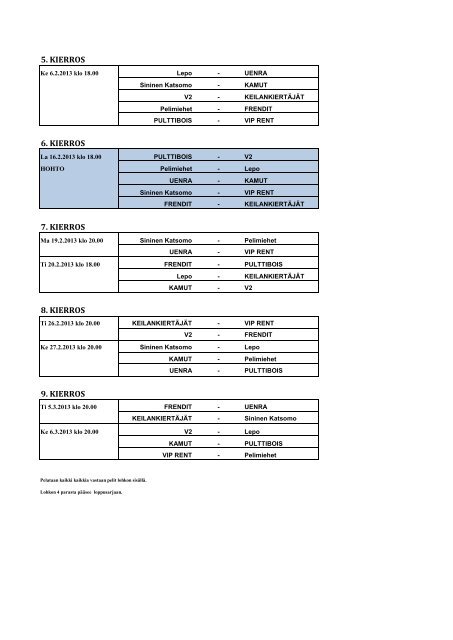 jatkosrj12 lohko1.pdf - Imatran Keilailuliitto Ry