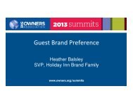 Guest Brand Preference - IHG Owners Association