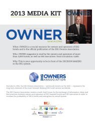 Owner Magazine 2013 Media Kit - IHG Owners Association