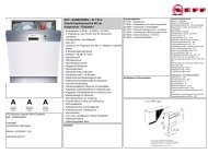 Neff - S44M45N5EU - SI 7 Eco Geschirrspülmaschine 60 cm ...