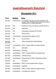 Jugendfeuerwehr Bescheid Dienstplan 2011