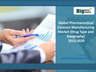 2020 Analysis on Pharmaceutical Contract Manufacturing Market
