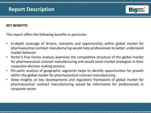 2020 Analysis on Pharmaceutical Contract Manufacturing Market