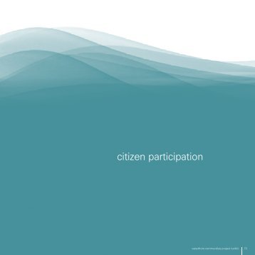 citizen participation - waterfront communities project