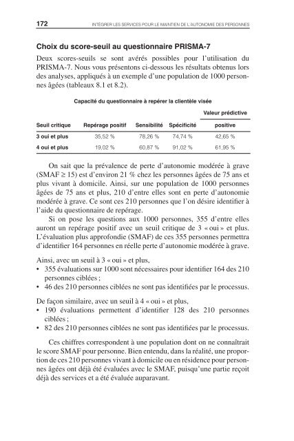 IntÃ©grer les services pour le maintien de l'autonomie des ... - Prisma