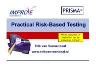 Practical Risk-Based Testing (PRISMA) tutorialx - Erik van Veenendaal