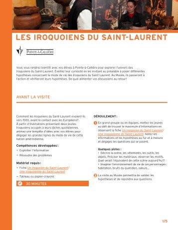 Télécharger le carnet (PDF) - Pointe-à-Callière