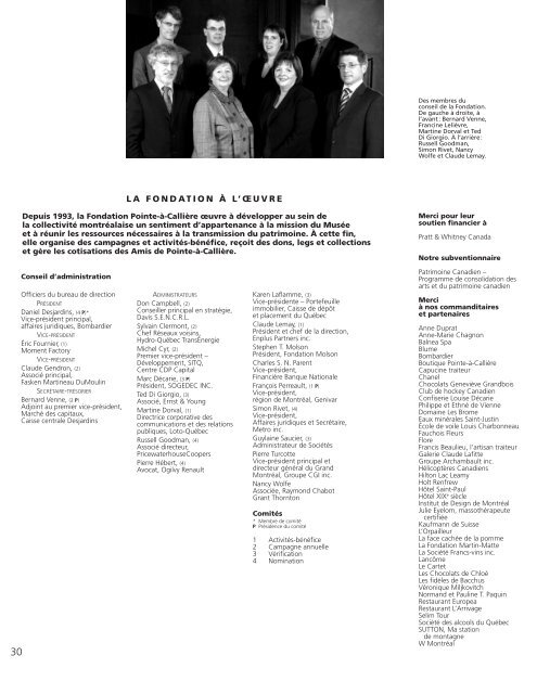 Rapport annuel 2007 - Pointe-à-Callière