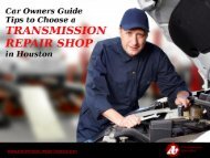 Transmission Repair Shop in Houston – Guide to Choose!