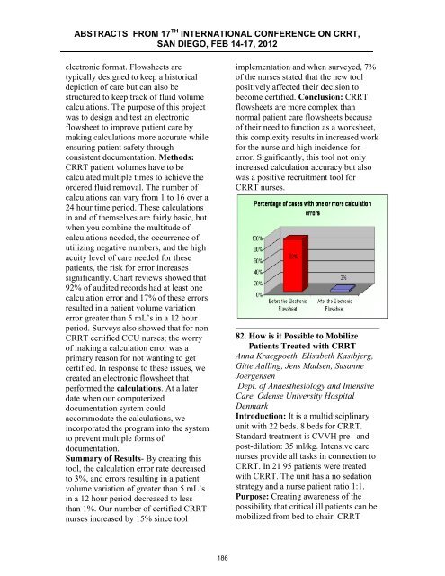 ABSTRACTS from 16th International COnference on ... - CRRT Online