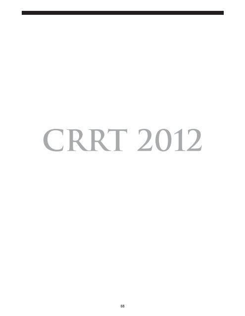 ABSTRACTS from 16th International COnference on ... - CRRT Online