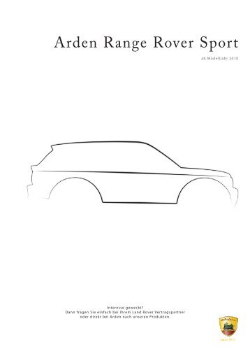 Preisliste Range Rover Sport ab 2010 - Arden