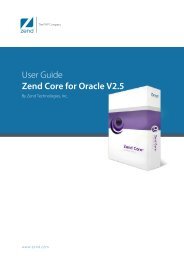 User Guide Zend Core for Oracle V2.5