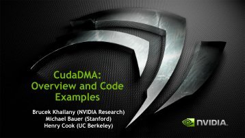 Cudadma: Overview and Code Examples