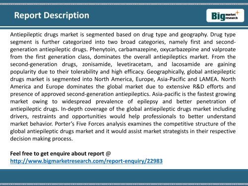 Global Antiepileptic Drugs Market (Drug Type and Geography) 2020