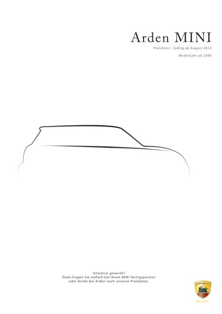 Arden Bentley Continental GT/GTC AB2 - Preisliste deutsch