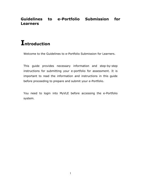 e –PORTFOLIO - Accreditation of Prior Learning - APEL - Open ...