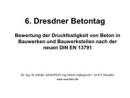 6. Dresdner Betontag Bewertung der Druckfestigkeit ... - saxotest.de