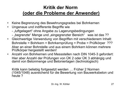 6. Dresdner Betontag Bewertung der Druckfestigkeit ... - saxotest.de