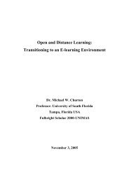 Open and Distance Learning: Transitioning to an E-learning ...