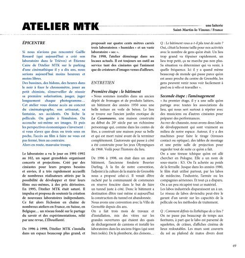 Kinetica - Extrait sur l'atelier MTK