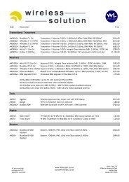 Wireless Solution September 2012 Calculations - White Light