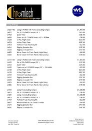 Chromlech UK Price List April 2012 - WL - White Light