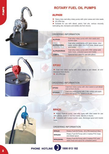 ROTARY FUEL OIL PUMPS -  Equipco