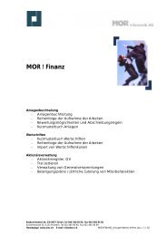 Titelblatt zu MOR!Finanz / Anlagenbuchhaltung - MOR Informatik AG