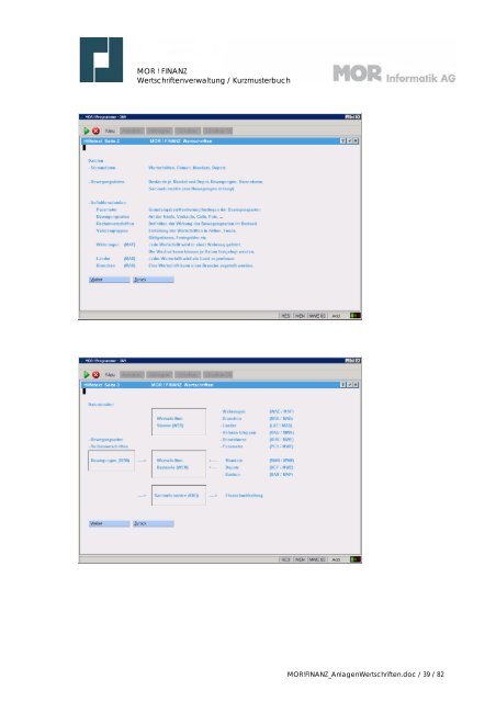 Titelblatt zu MOR!Finanz / Anlagenbuchhaltung - MOR Informatik AG